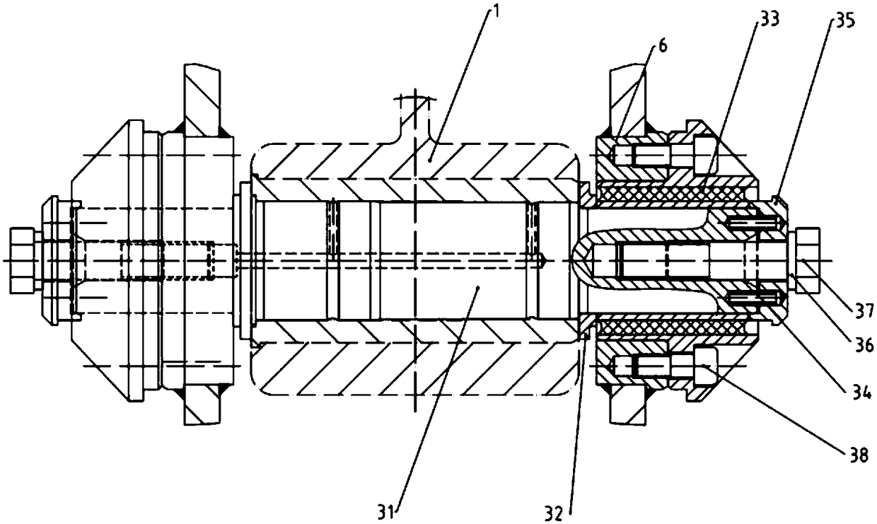 Eccentric primary suspension and rotating arm locating structure of suspension type monorail vehicle bogie