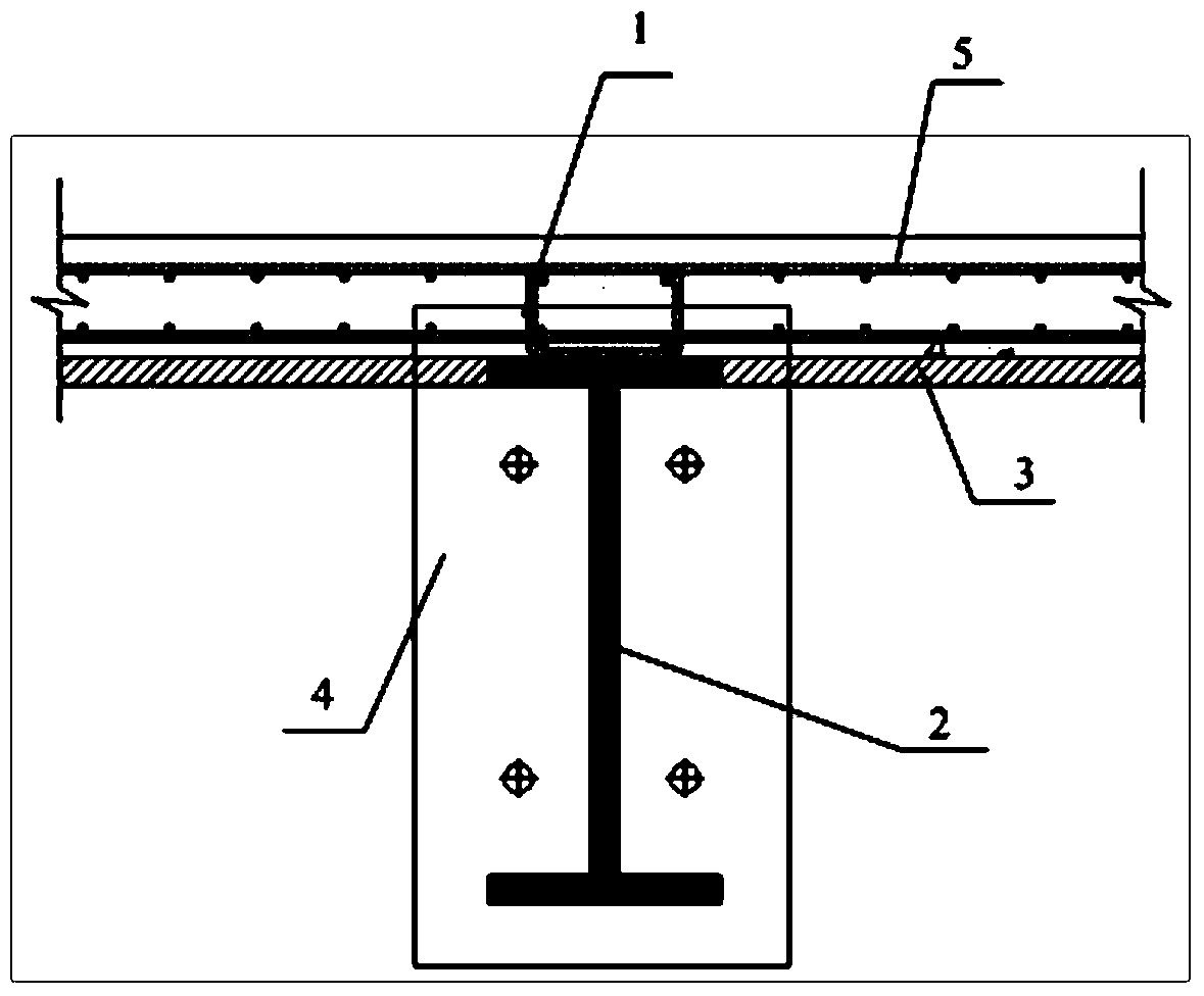 Novel stirrup shearing connector as well as manufacturing and installing methods thereof