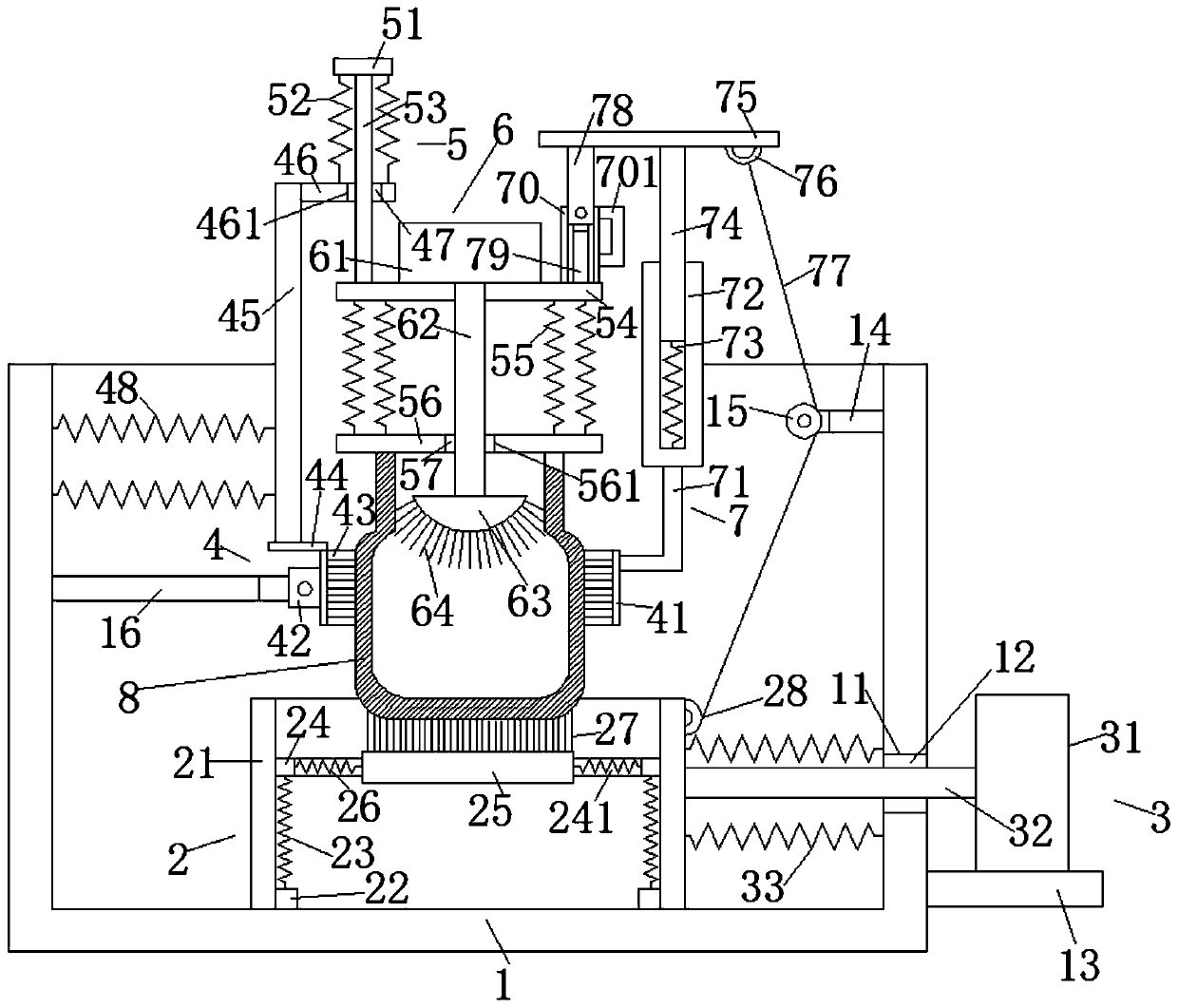 A feeding bottle cleaning device for obstetrics and gynecology