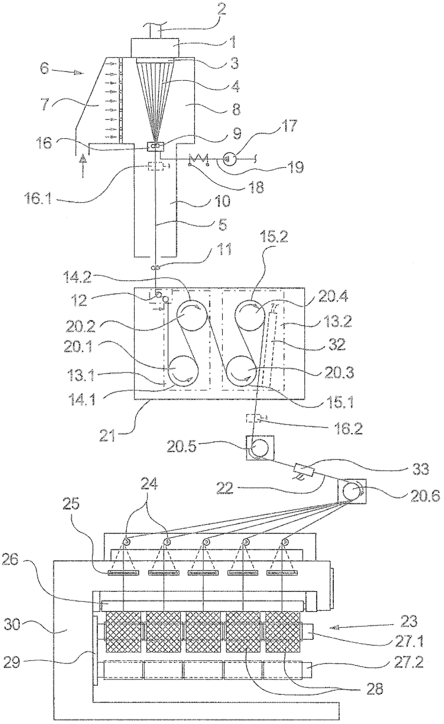 Method for melt-spinning, drawing, and winding a multifilament thread and a device for performing the method