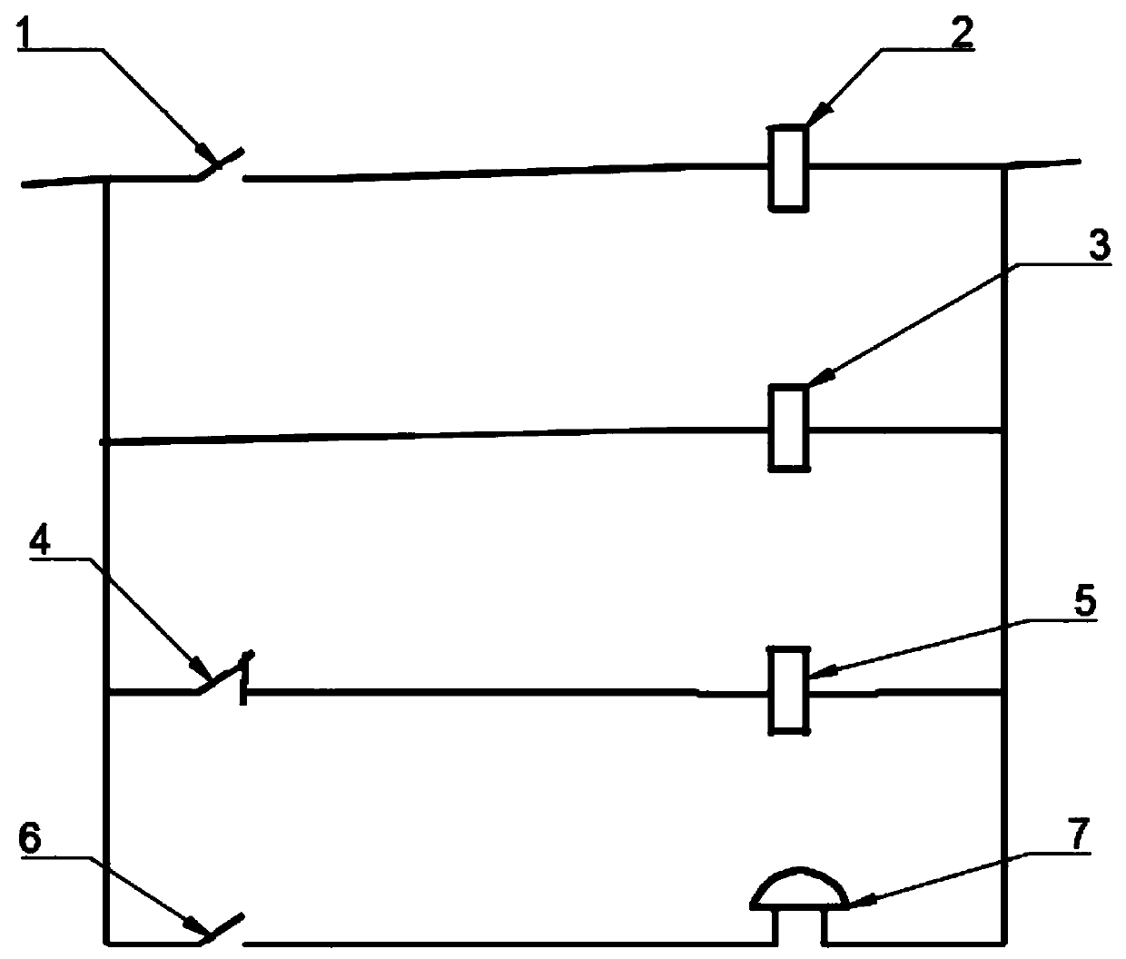 Control circuit for safety protection of filter press