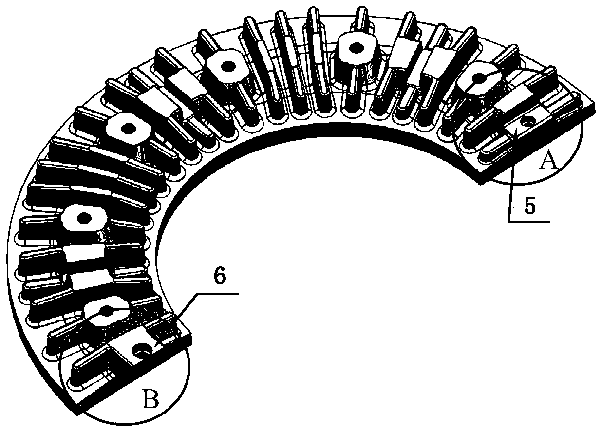 Connection method for split wheel-installed brake disk