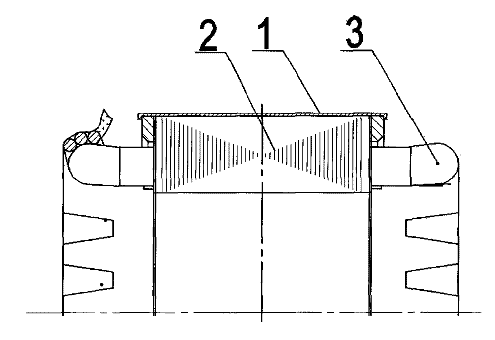 Insulating method and device of oil pump motor stator of electric locomotive transformer powered up by frequency converter