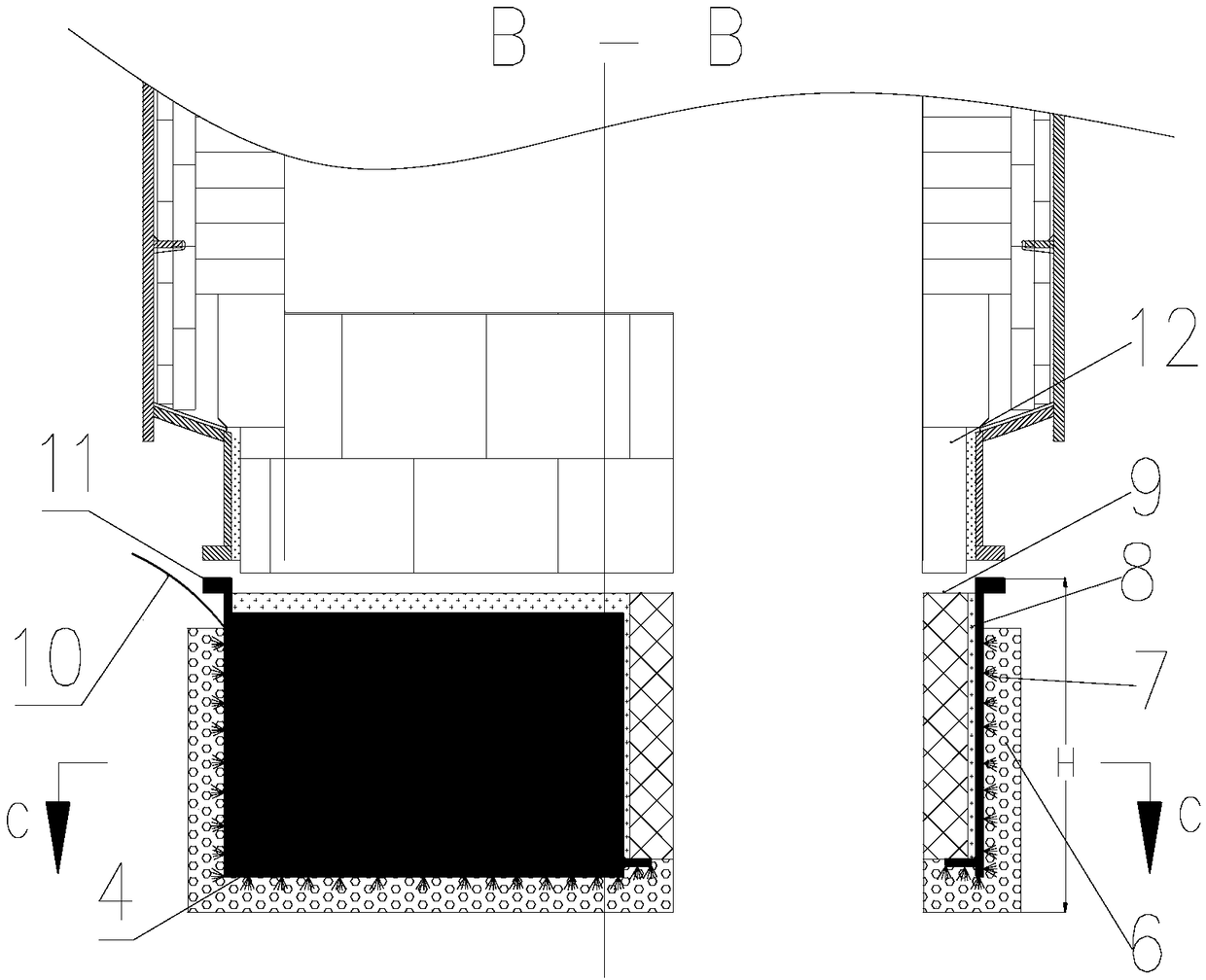 A three-hole dipping tube for a single-nozzle refining furnace