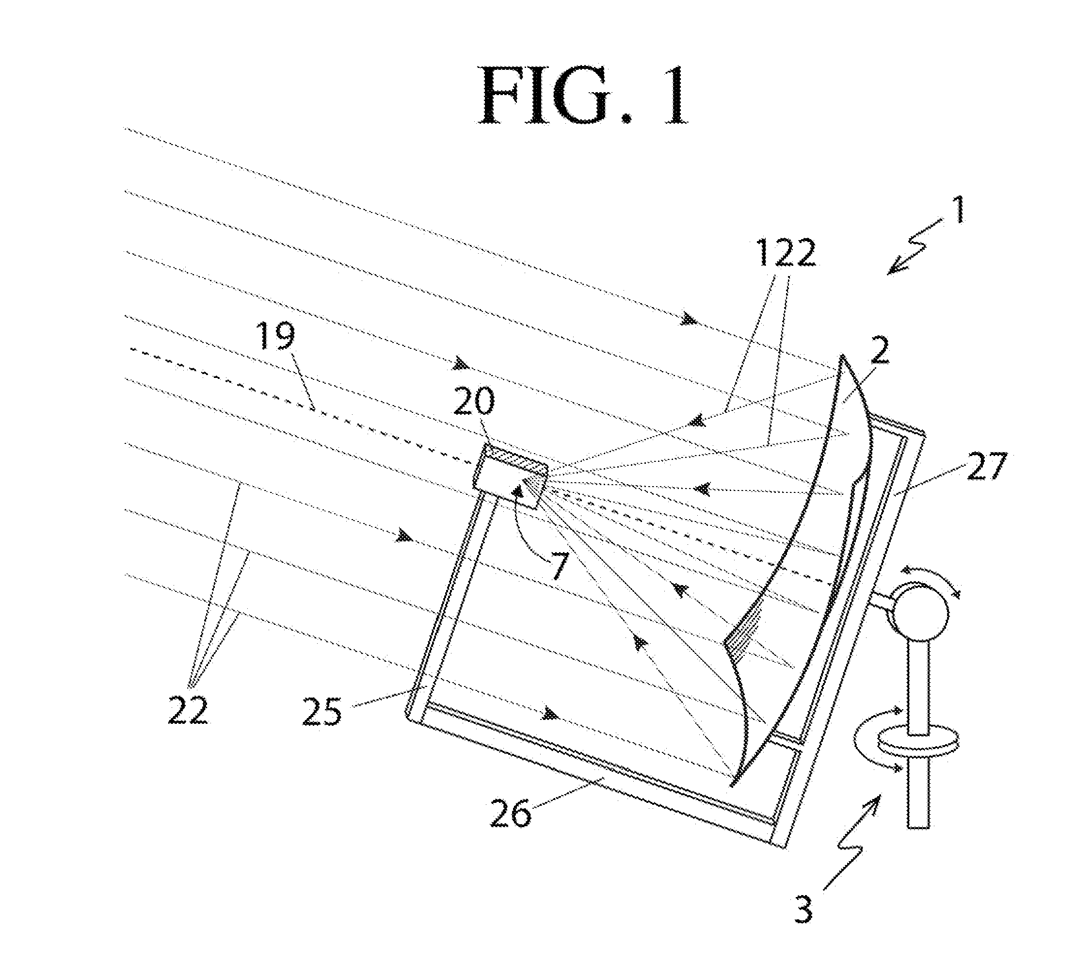 Solar generator with large reflector dishes and concentrator photovoltaic cells in flat arrays