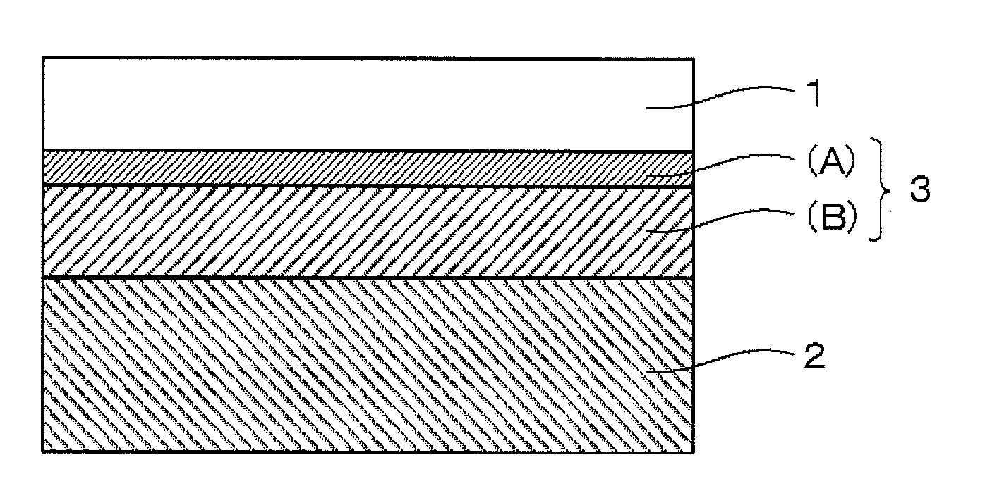 Temporary adhesive material for wafer, film for temporary adhesion using same, wafer processing laminate, and method for producing thin wafer using same