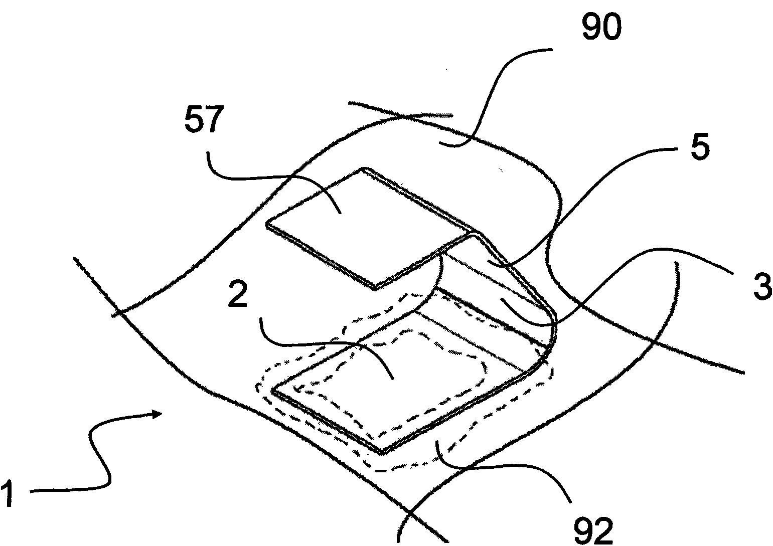 Surface mounting elastic sheet with supporting section and blocking adsorption section