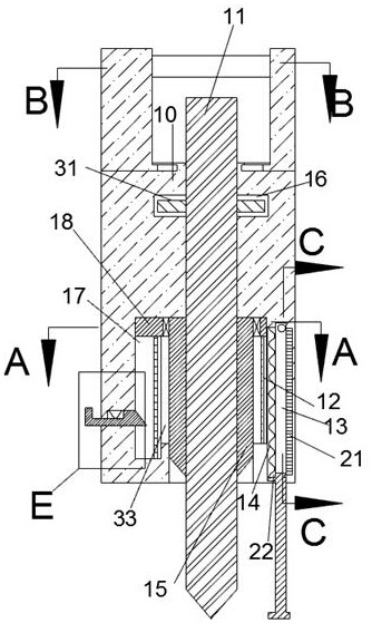 Drill bit used for blind hole and capable of achieving automatic measurement