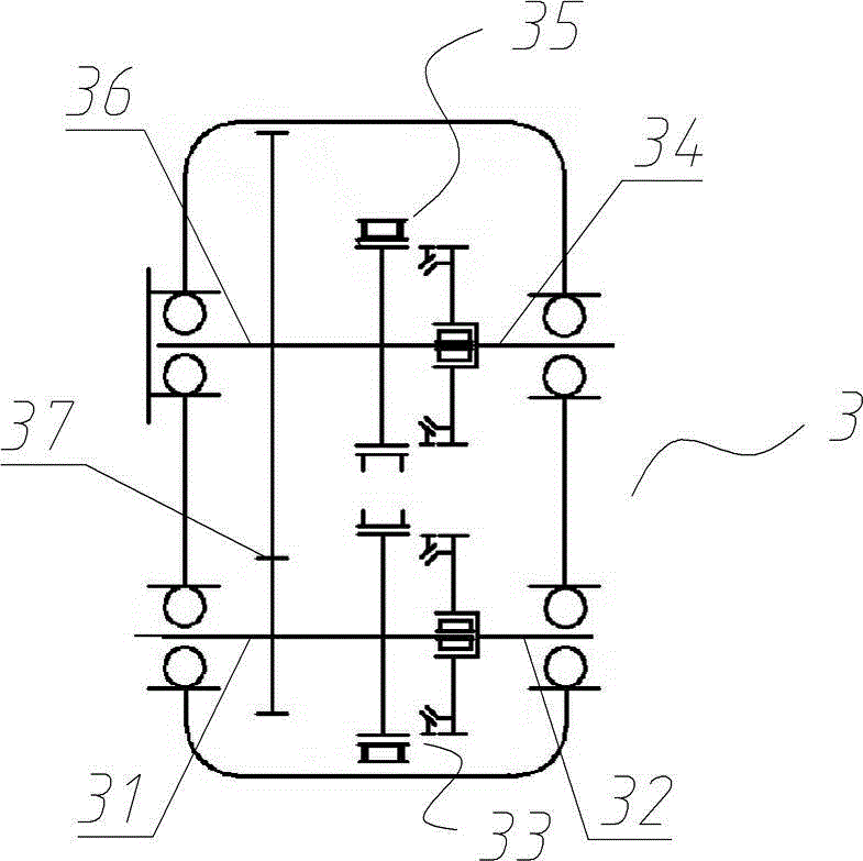 Tandem hybrid drive system and tractor using the same