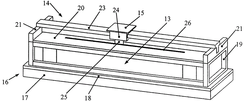 Four-magnetic circuit symmetrical excitation rectangular low-frequency vibration calibration table for magnetic field tracking compensation