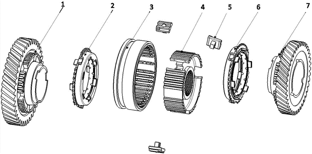 Electric drive two-gear gearbox high-speed high-performance synchronizer