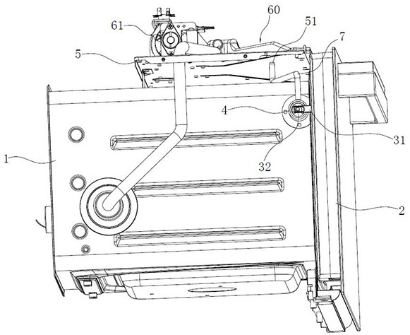 A door lock structure and steaming and cooking device with the door lock structure