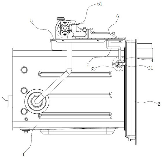 A door lock structure and steaming and cooking device with the door lock structure