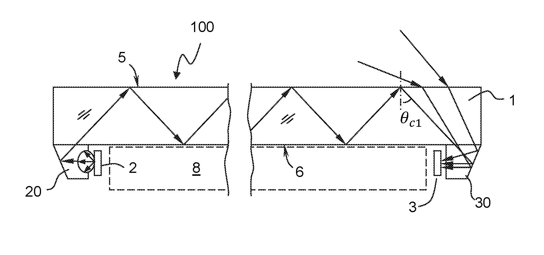 Laminated optical element for touch-sensing systems