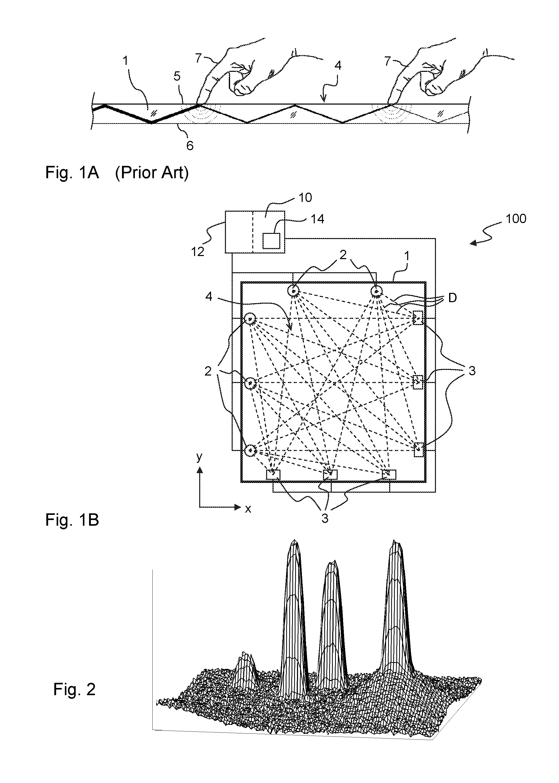 Laminated optical element for touch-sensing systems