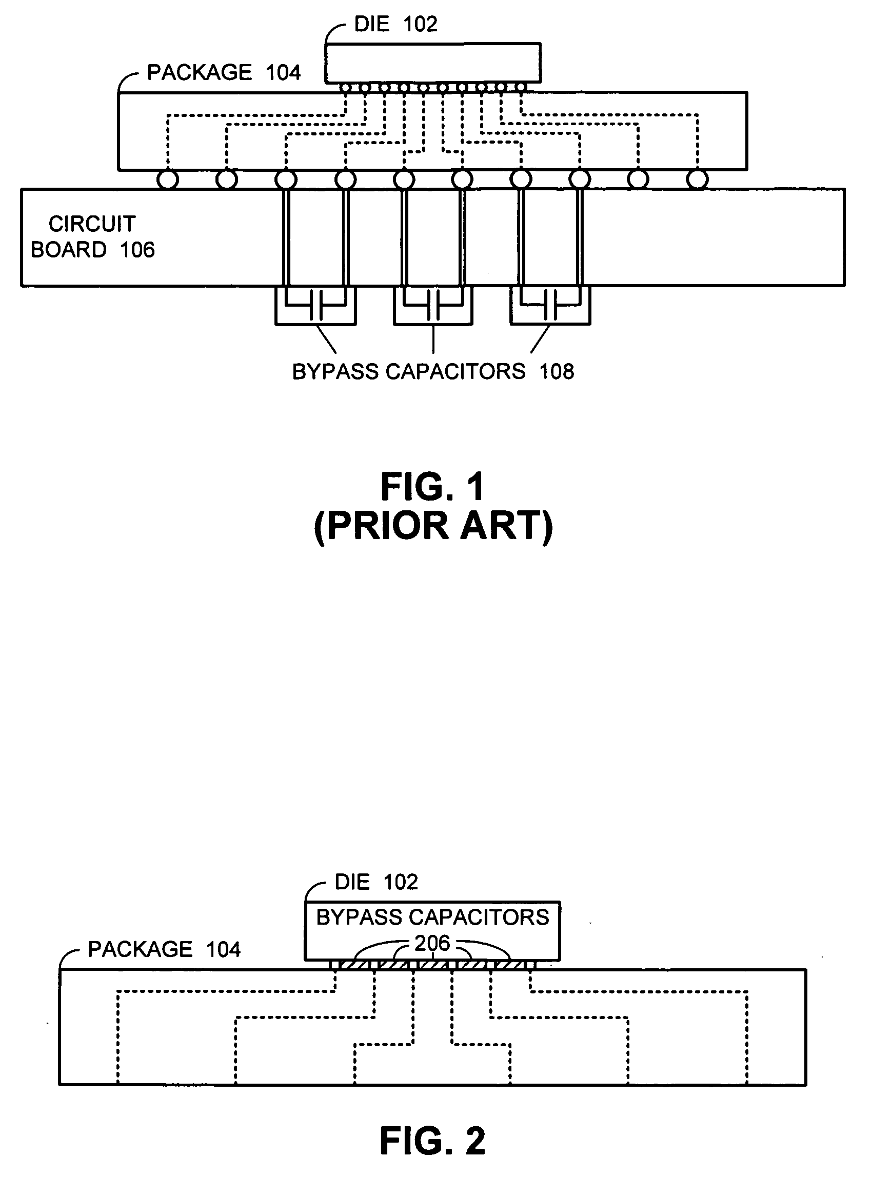 Method and apparatus for providing wafer-level capacitive decoupling