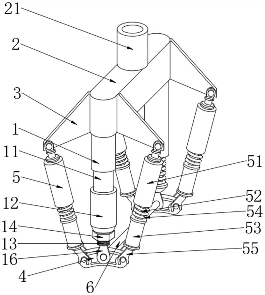 High-strength wheelchair front fork suspension structure and working method