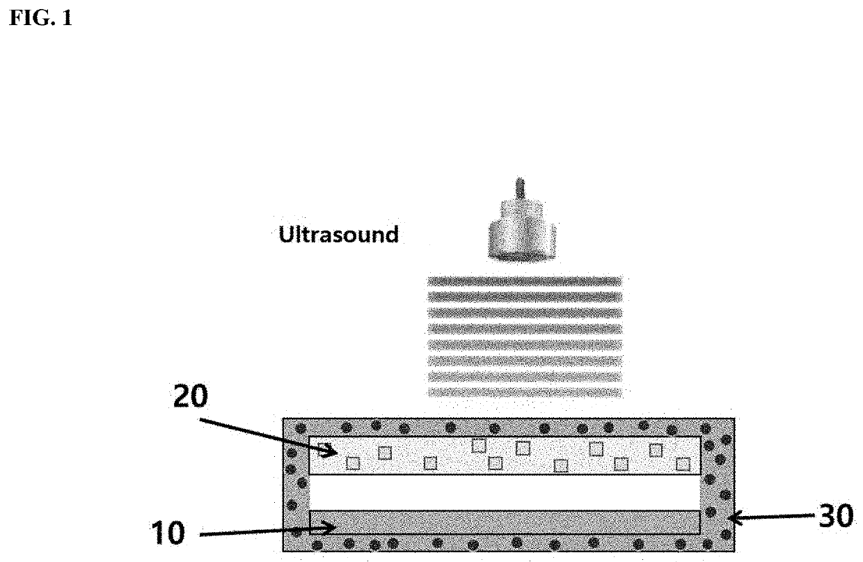 Triboelectric generator including nano-composite time--limited via selective ultrasound application thereto and neurostimulation therapy device using the same