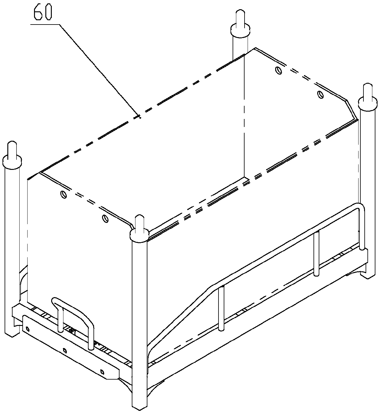Storage battery pull-out and transfer bracket assembly