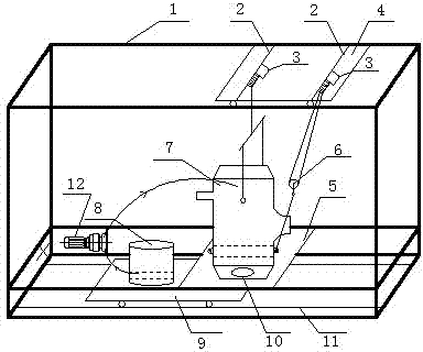 Test device for simulating smelting and tapping processes of rotary furnace
