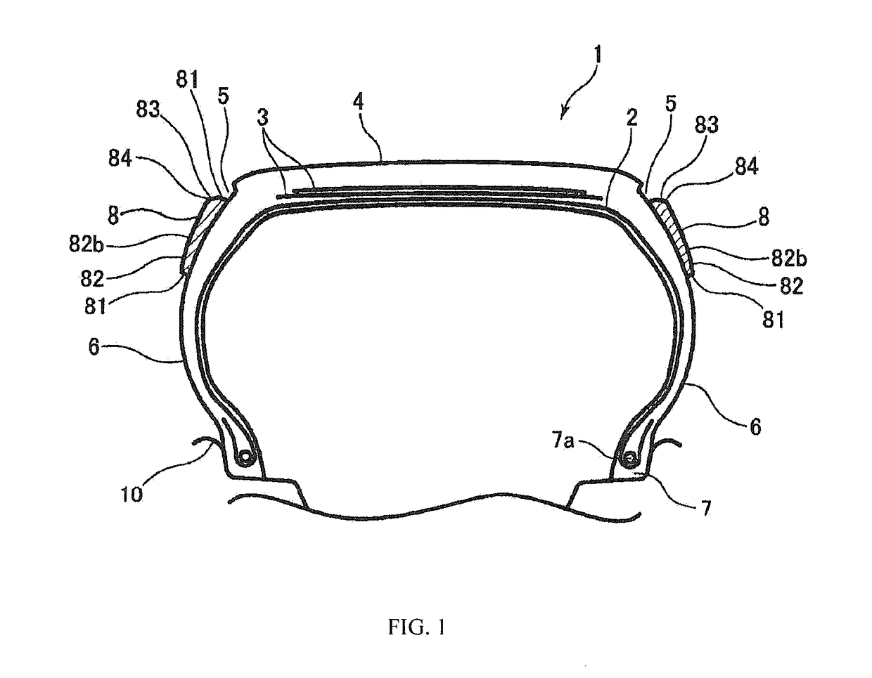 A tire with radial or bias carcass