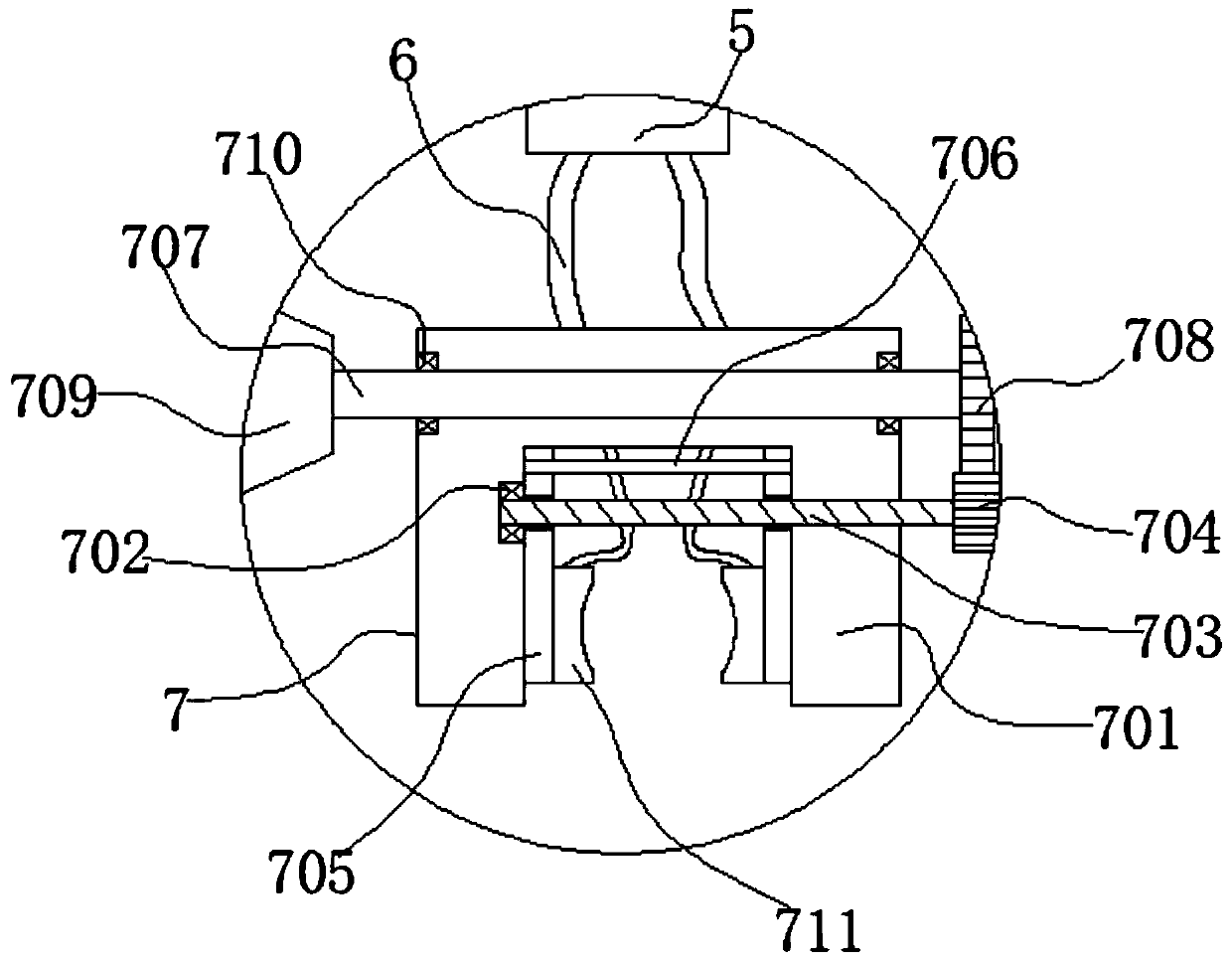 Low-voltage side short-circuiting device of power transformer