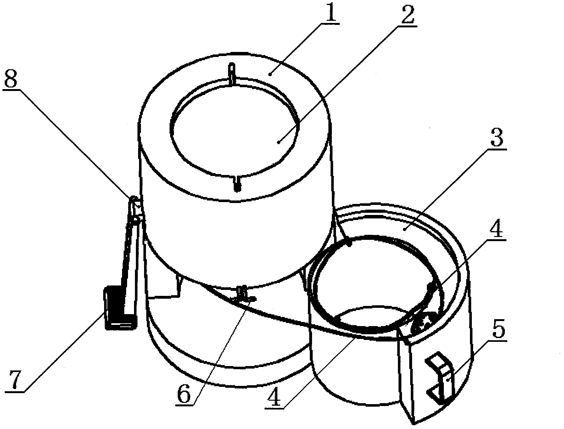 Compression type automatic packaging garbage can