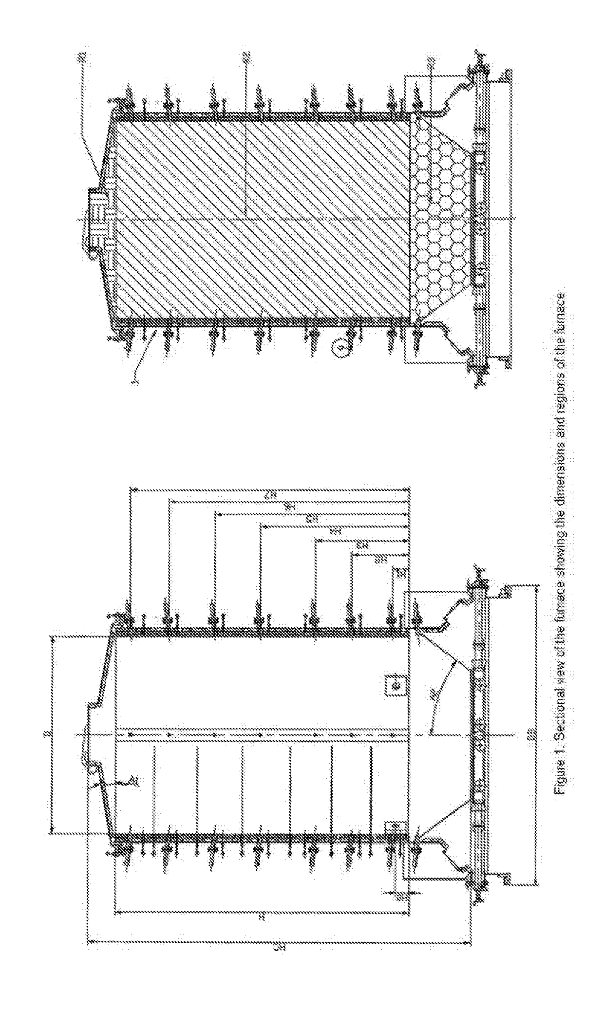 Industrial process using a forced-exhaust metal furnace and mechanisms developed for simultaneously producing coal, fuel gas, pyroligneous extract and tar