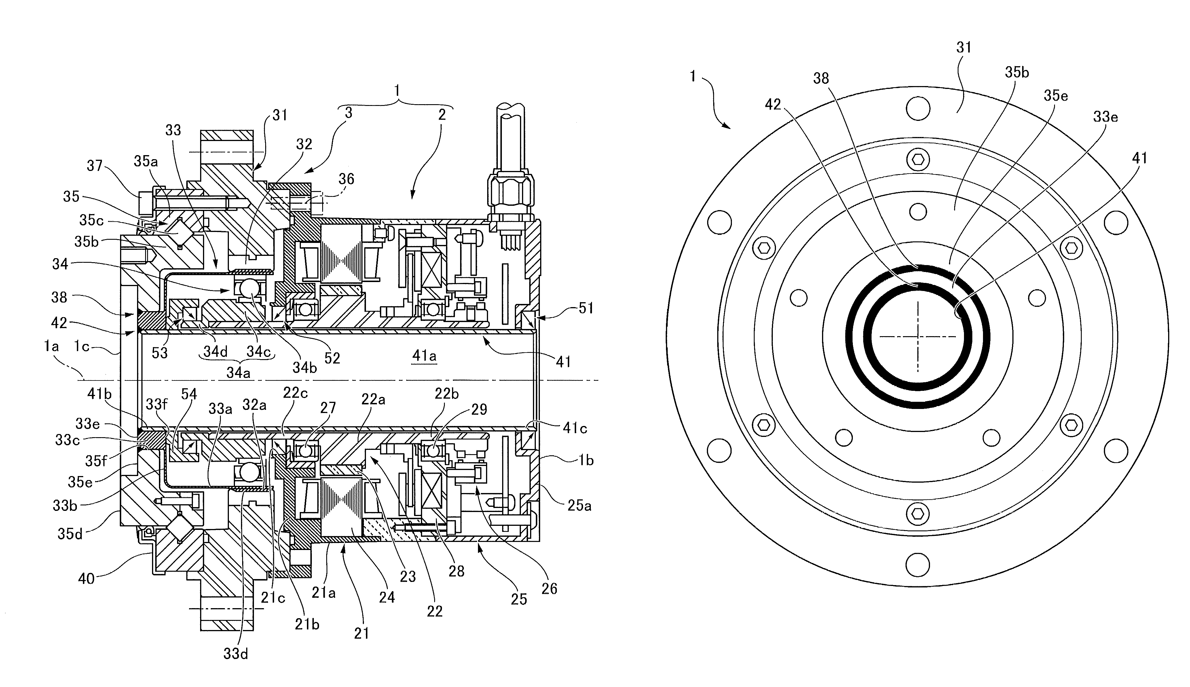 Wave gear device and hollow rotating actuator