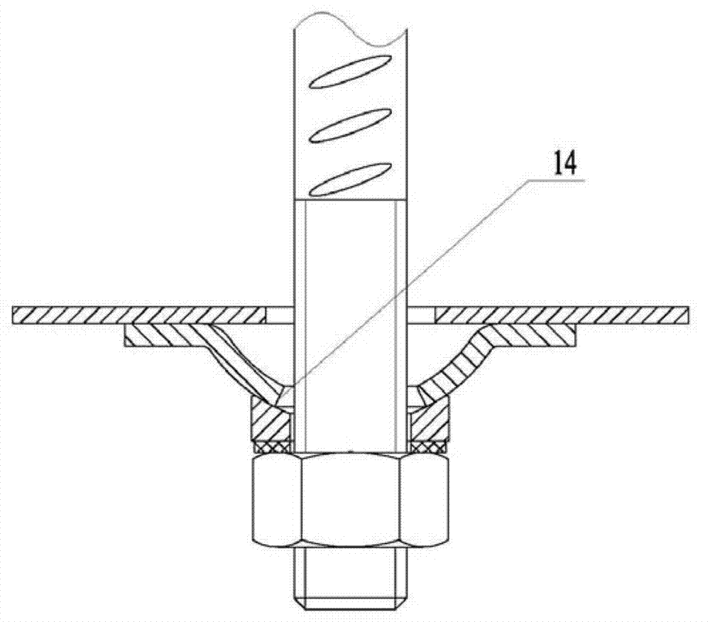 Anti-self-locking anchor-bolt support plate