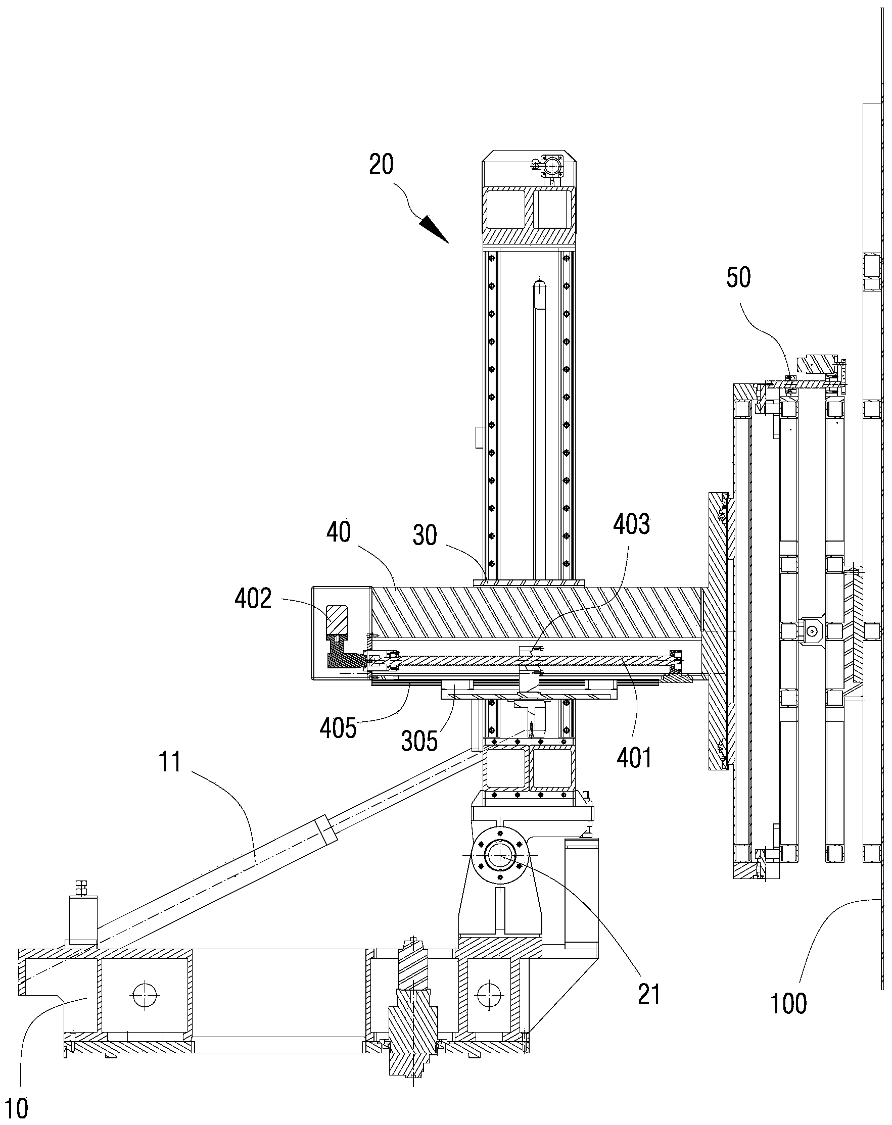 Device for enabling wall plates of wings to be automatically assembled onto and disassembled from frame