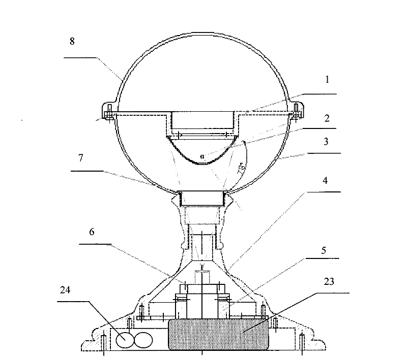 Cave detection device based on binocular stereo omnidirectional vision sensor