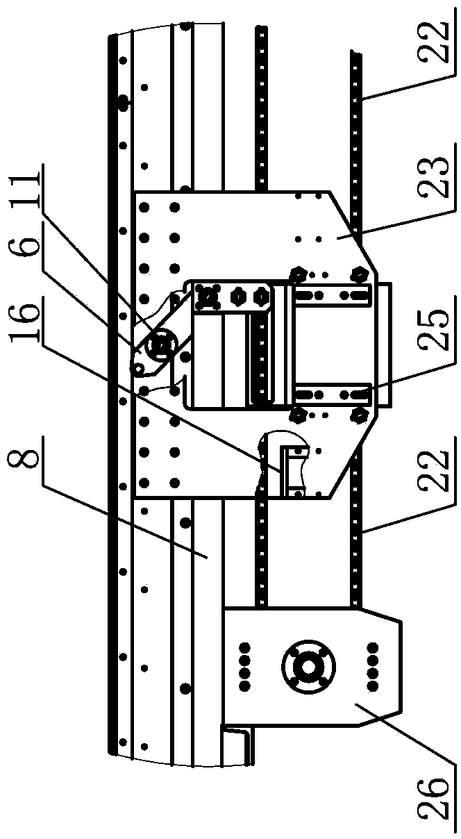 Dual-worktable position interchanging mechanism and leather cutting machine tool containing dual-worktable position interchanging mechanism