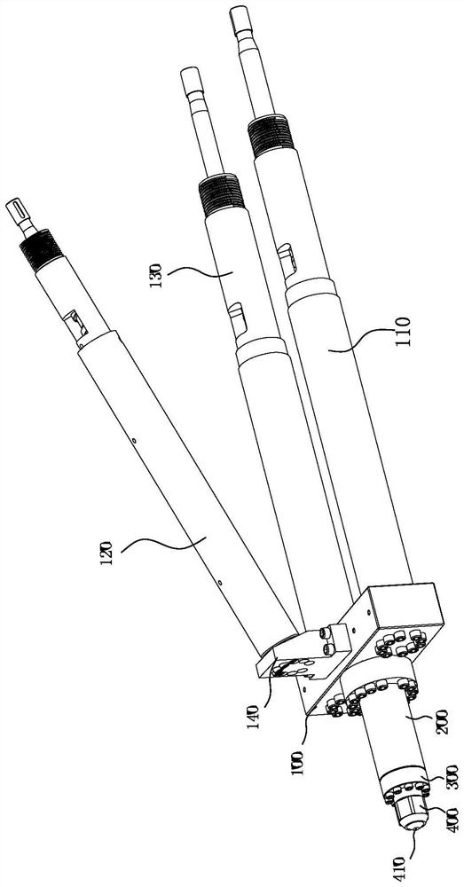 Multicolor converging injection mechanism