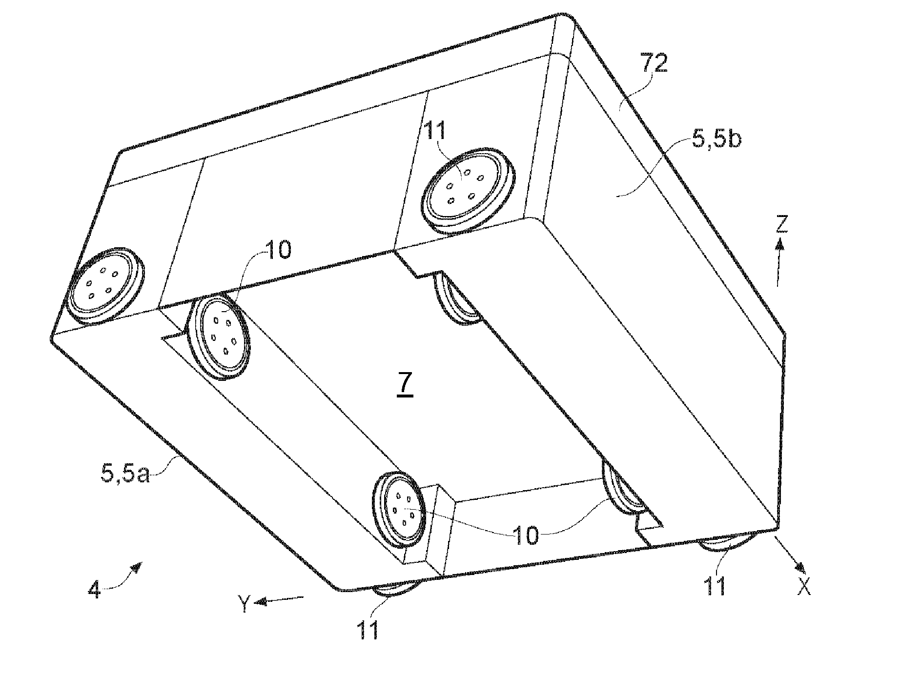 Robot for transporting storage bins