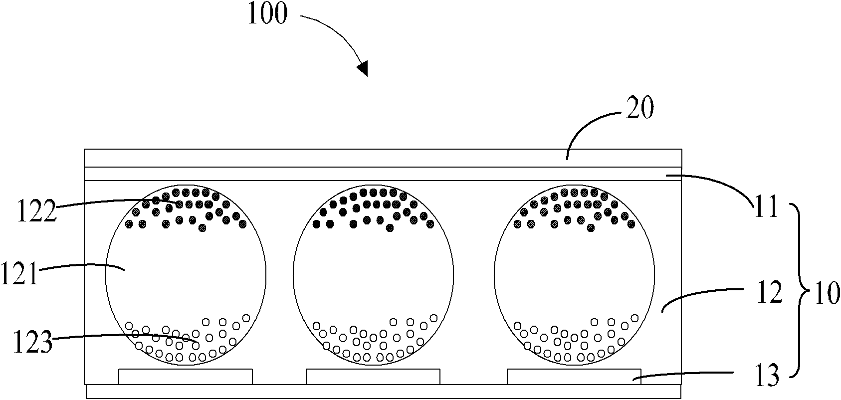 Front lighting device and reflective display device using same