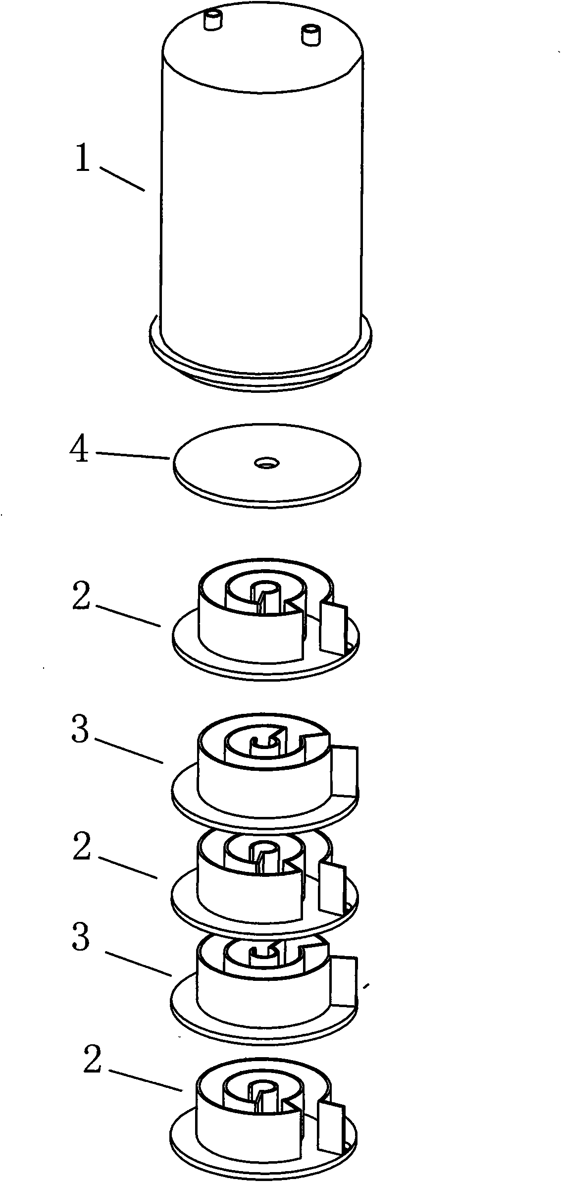Water storing device of electric water heater