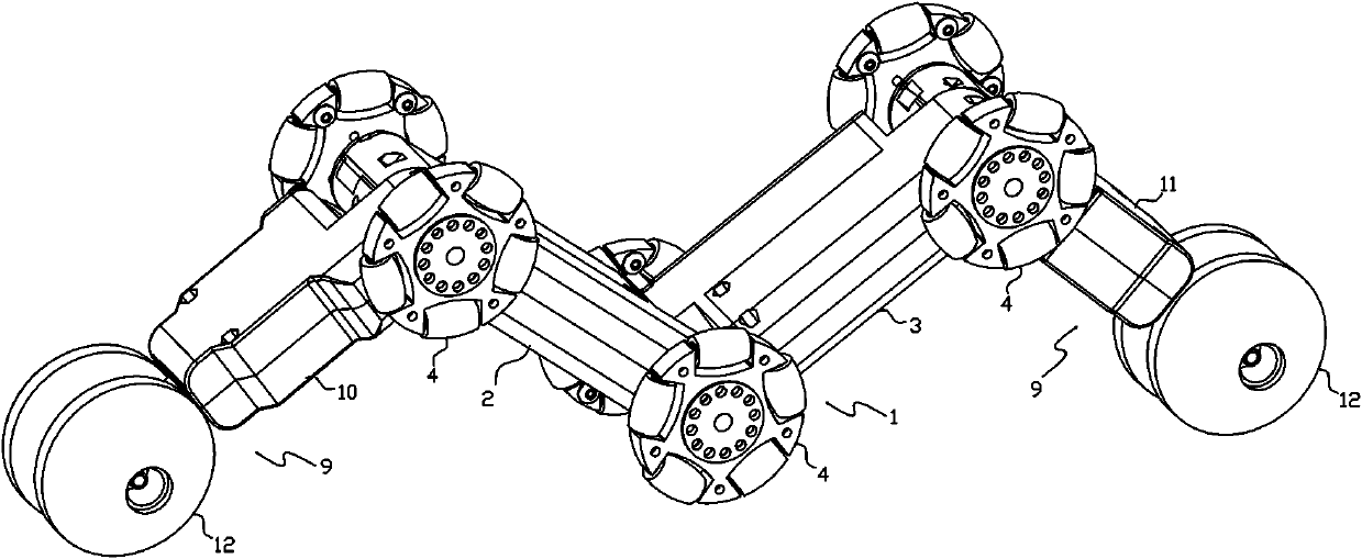 Multi-joint omnidirectional motion pipeline robot