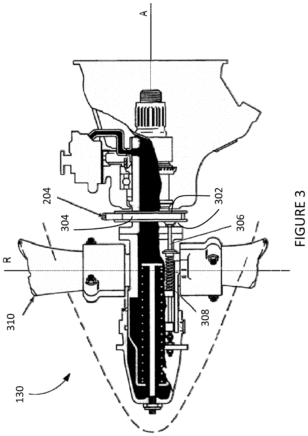 Propeller blade angle feedback arrangement and method