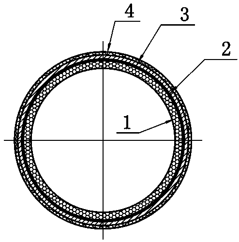 A kind of four-layer butt-welded aluminum-plastic composite sp pipe and preparation method thereof