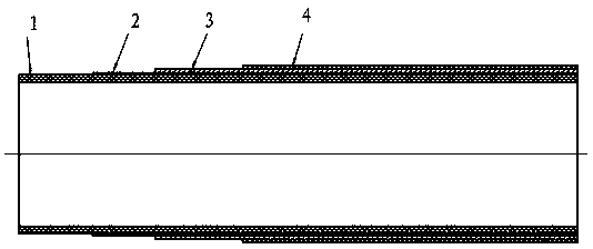 A kind of four-layer butt-welded aluminum-plastic composite sp pipe and preparation method thereof