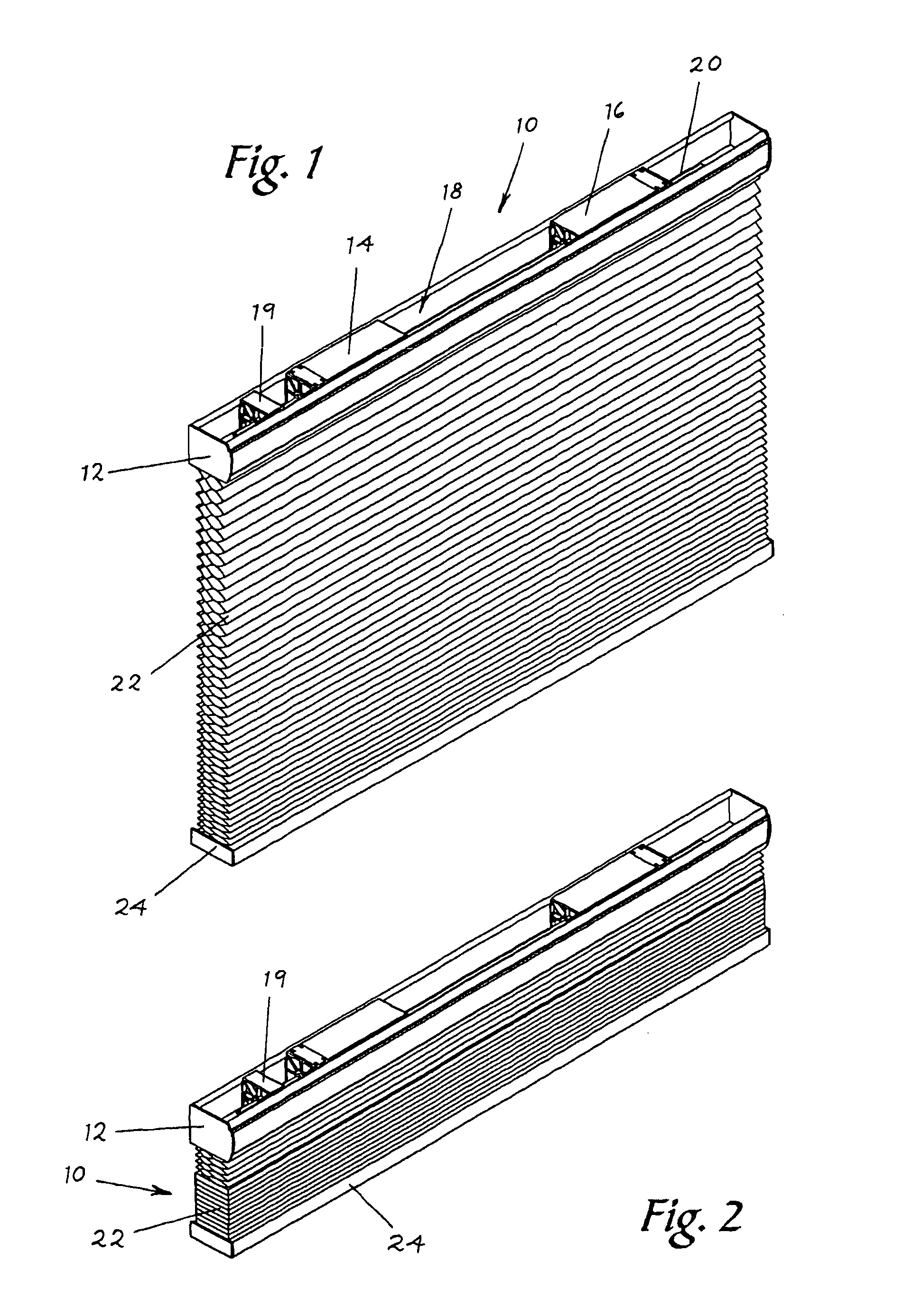 Suspension system for a cordless window covering