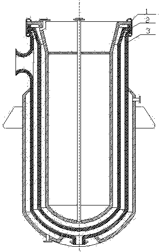 Novel glass-lined nesting cup type condenser