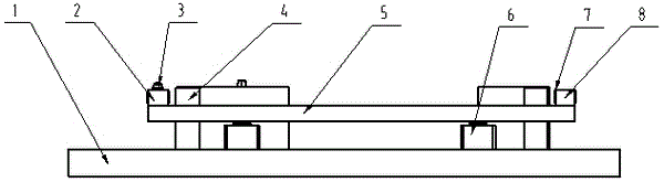 Finish machining auxiliary positioning device for flywheel shell