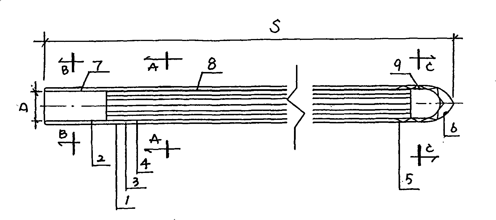 All-glass vacuum heat collection pipe with regular prism-shaped inner pipe and production method thereof