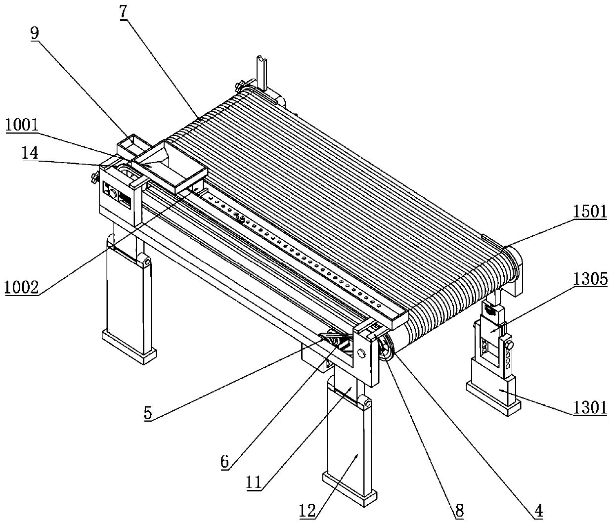 Belt shaker device for recovery operation of tungsten-slime