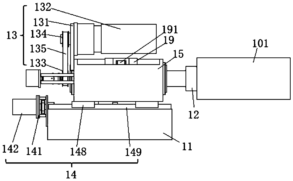 Automatic roll changing mechanism and automatic roll changing device