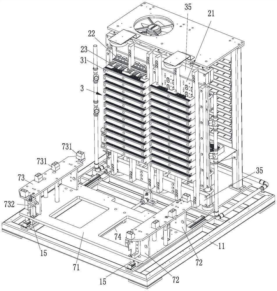 High-current soft package battery test needle bed