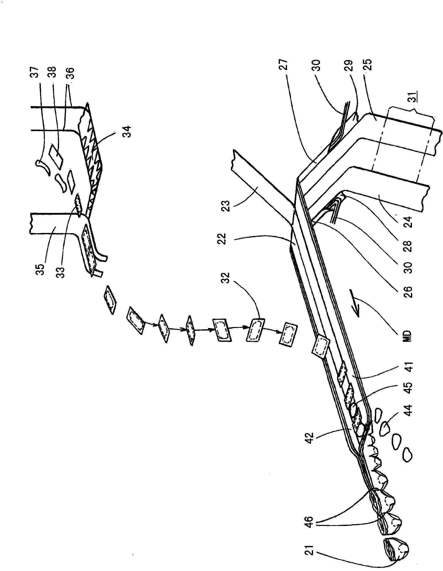 Method for producing pant-type articles having a chassis structure and pant-type articles produced according to the method