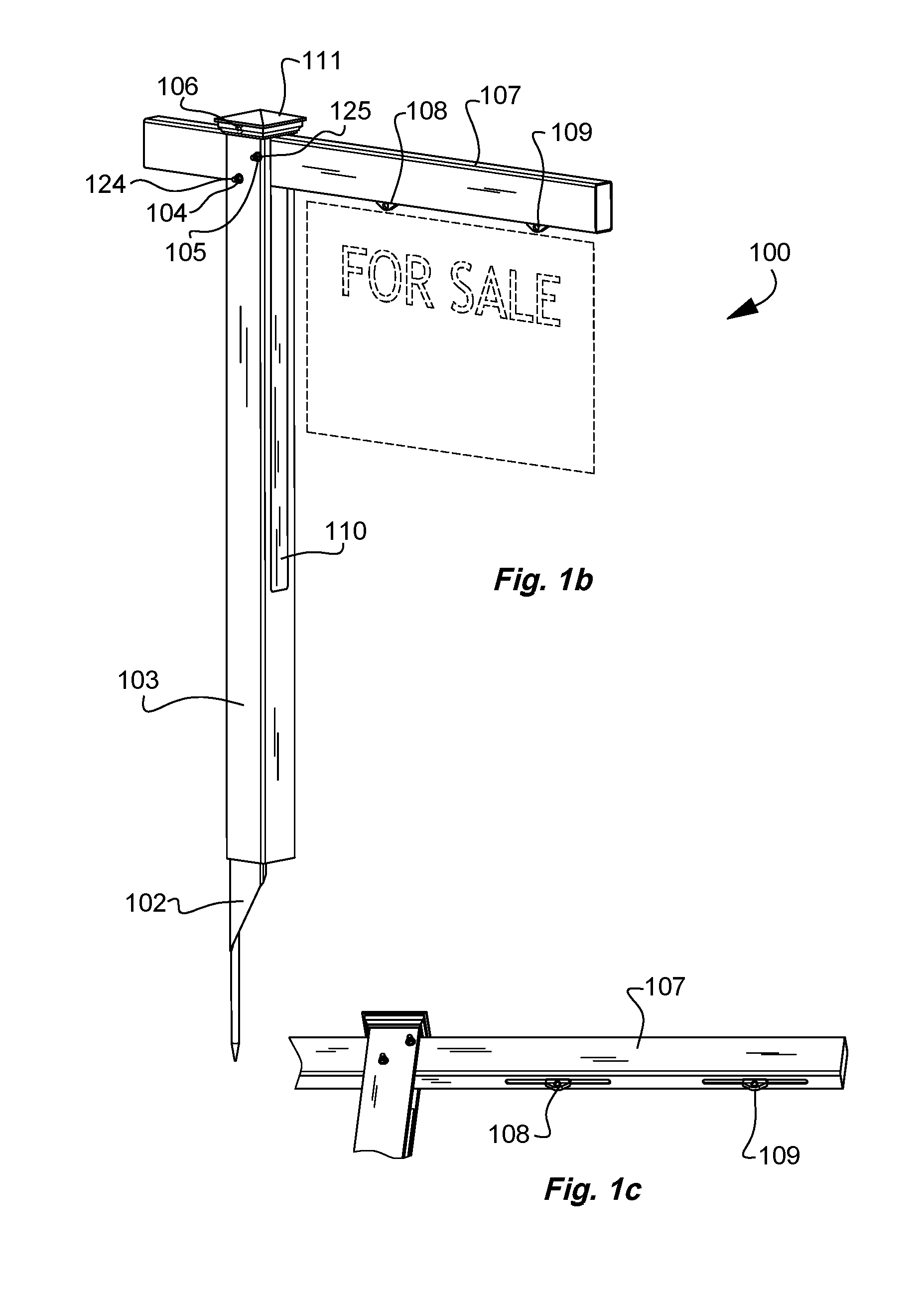Collapsible sign post apparatus